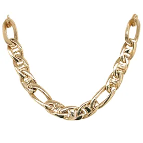 14K Gold Solid "Figarucci" Chain 22"