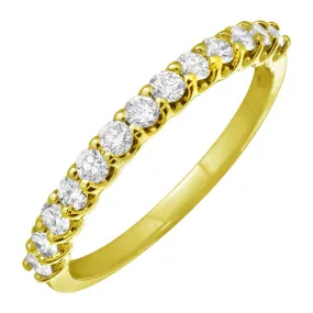 14K Yellow Gold .42tw Prong Set Diamond Band