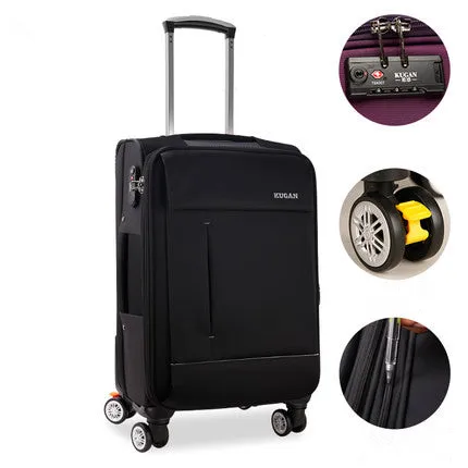 20 22 24 26Inch Oxford Fabric Waterproof Travel Luggage Bags On Braked Universal Wheels,High