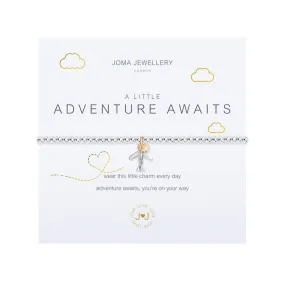 A Little 'Adventure Awaits' Bracelet | Silver & Yellow Gold Plated