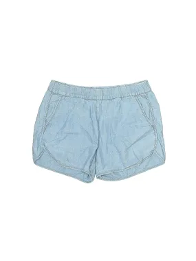 Adjustable Denim Shorts in Light Wash