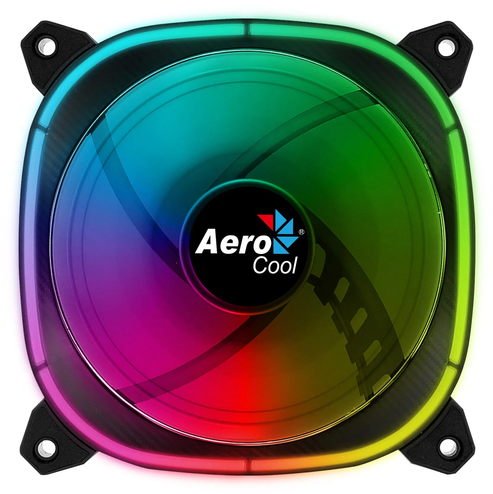 Aerocool ASTRO12 PC Fan 12cm LED RGB Antivibration 6 Pins Black