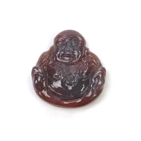 AGATE Gemstone Carving : 70.55cts Natural Untreated Unheated Orange Agate Hand Carved LAUGHING BUDDHA 36.5*34mm