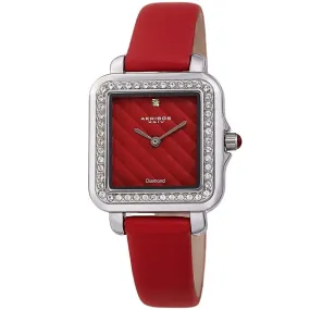 Akribos Xxiv Quartz Diamond Red Dial Ladies Watch AK1106RD