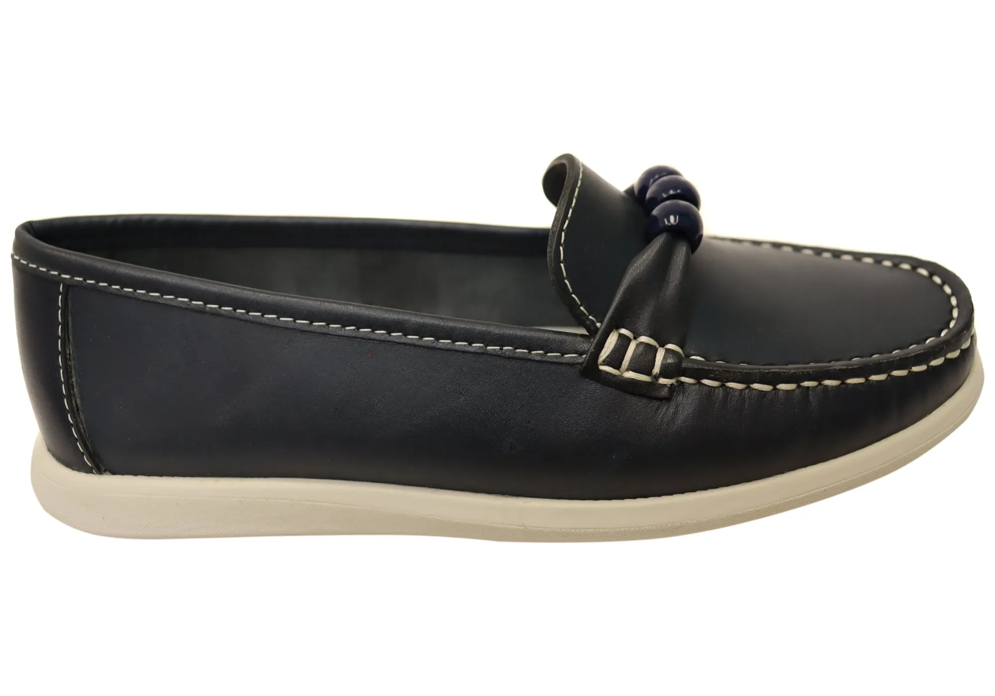 Andacco Shuttle Womens Comfortable Leather Loafers Made In Brazil