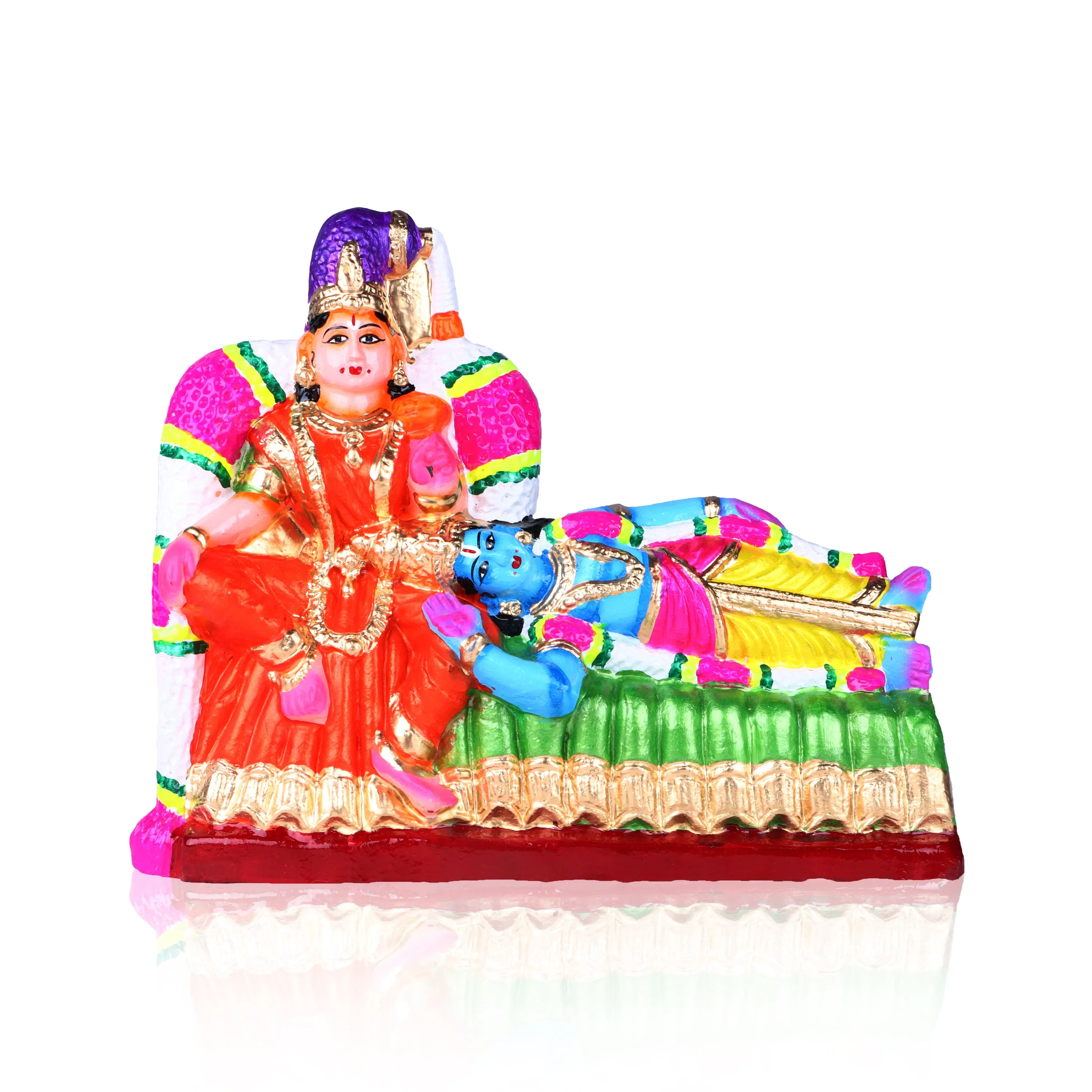 Andal Rangamannar Clay Golu Bommai - 9 x 11 Inches | Giri Golu Doll/ Navaratri Golu Bomma/Gombe/Bommai