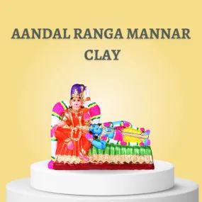 Andal Rangamannar Clay Golu Bommai - 9 x 11 Inches | Giri Golu Doll/ Navaratri Golu Bomma/Gombe/Bommai