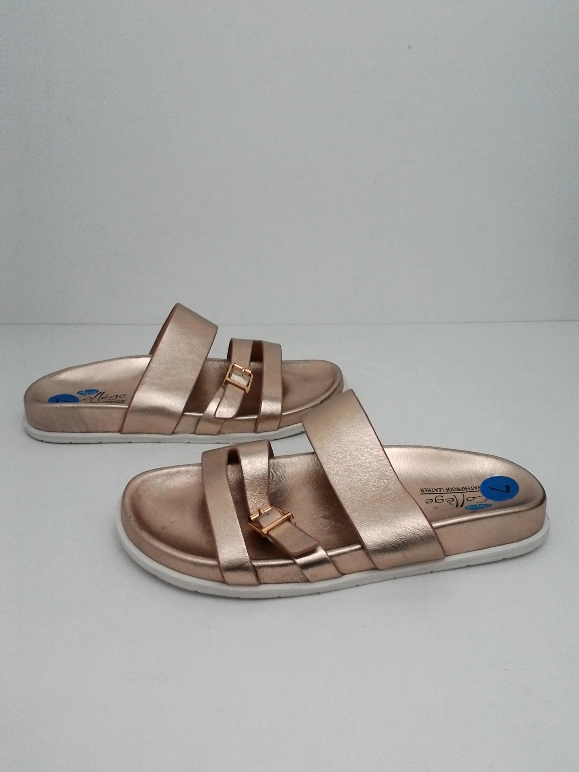 Aqua College Waterproof Leather Women's Slide Sandals Size 7 M