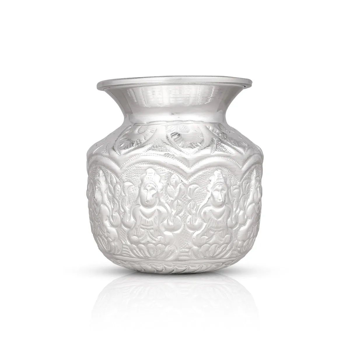 Ashtalakshmi Chombu - 5 x 3.75 Inches | German Silver Lota/ Ashtalakshmi Kalasam for Pooja/ 200 Gms Approx