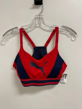 Athletic Bra By Puma In Blue & Red, Size: M