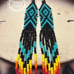 Aztec Seed Bead Earrings