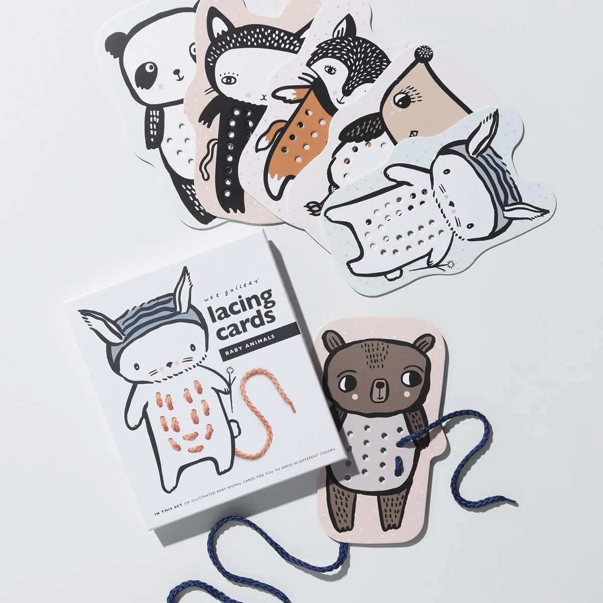 Baby Animals Lacing Cards by Wee Gallery