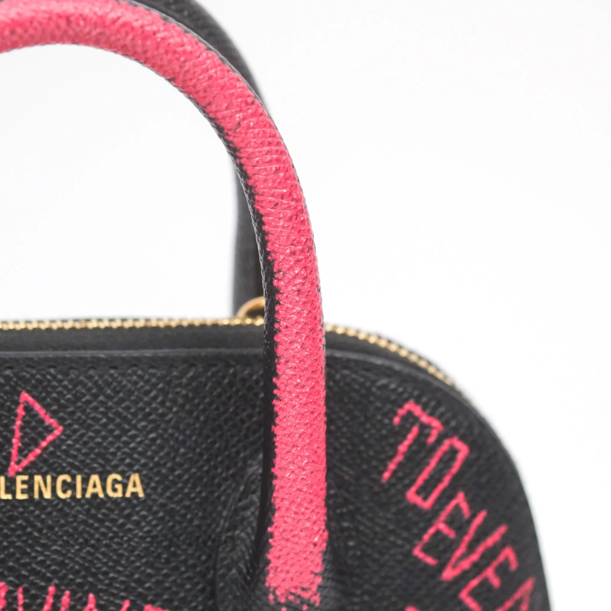 Balenciaga Graffiti Ville XXS Bag Black