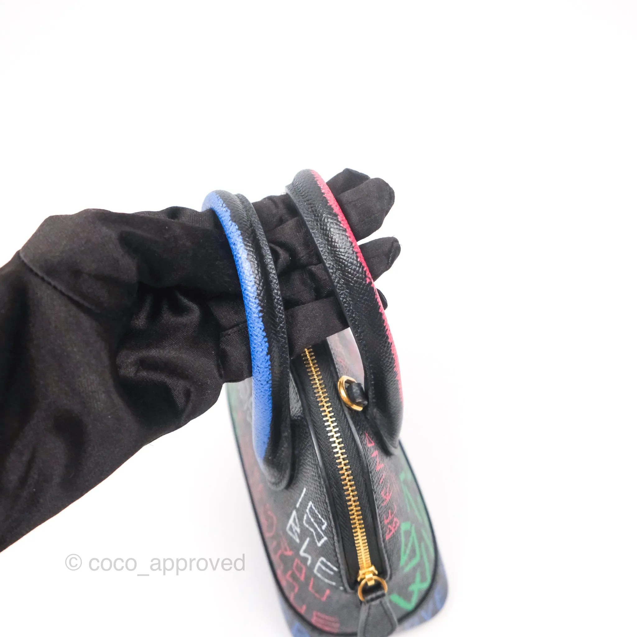 Balenciaga Graffiti Ville XXS Bag Black