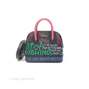 Balenciaga Graffiti Ville XXS Bag Black