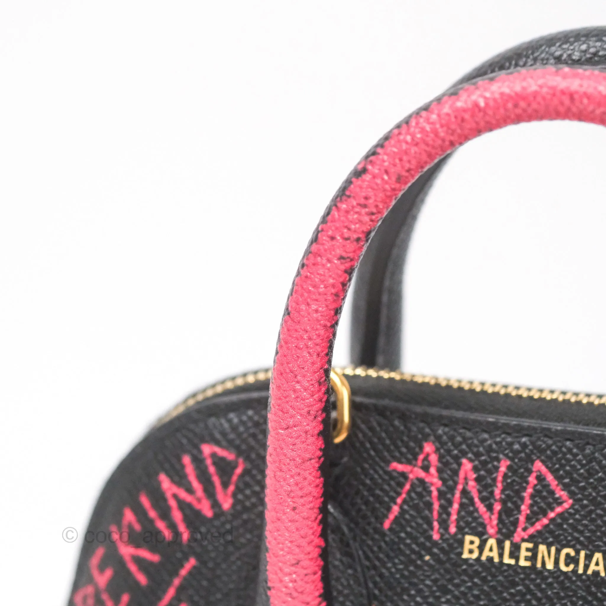 Balenciaga Graffiti Ville XXS Bag Black