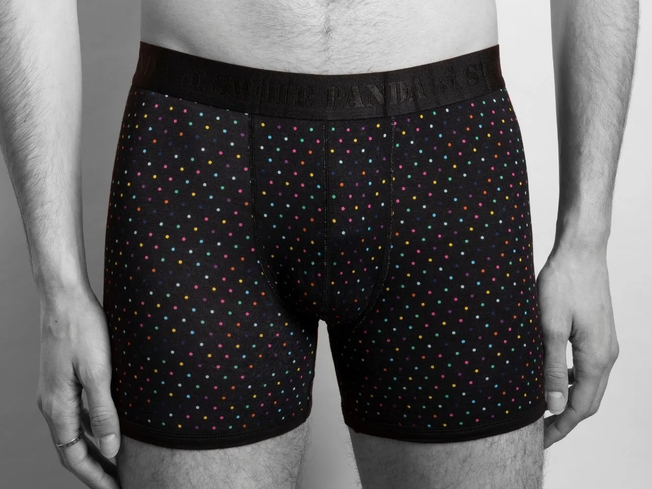 Bamboo Boxers 2 Pack - Purple & Black / Multi Spot