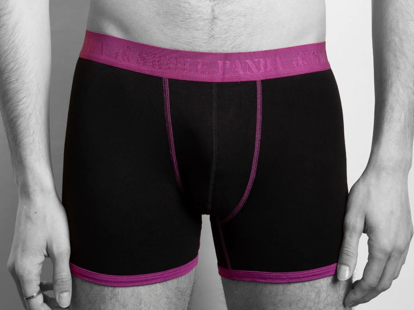 Bamboo Boxers 2 Pack - Purple & Black / Multi Spot