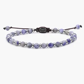 Beaded Bracelet With Sodalite and Silver Beads