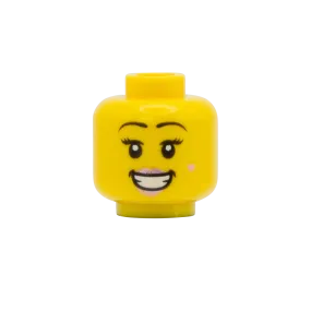 Big Grin / Closed Eyes Singing - LEGO Minifigure Head