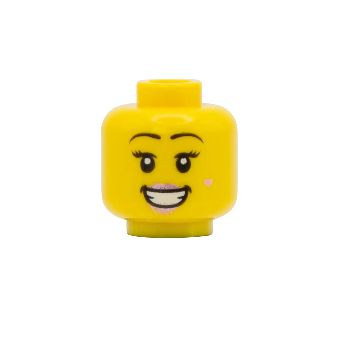 Big Grin / Closed Eyes Singing - LEGO Minifigure Head