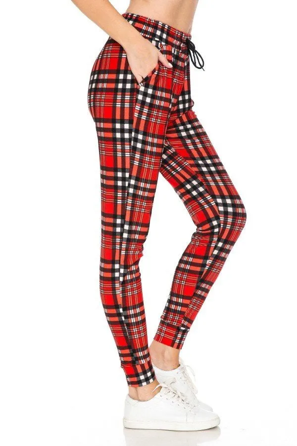 BLACK FRIDAY DEAL: Red Plaid Butter Soft Joggers