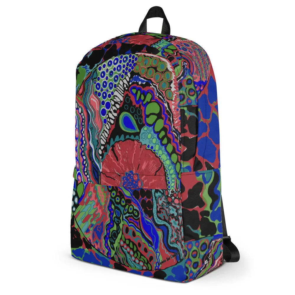 Bright Bold Colorful Mandala Flower Backpack Girl Women Teen Fun Fashion Trendy Unique Gifts