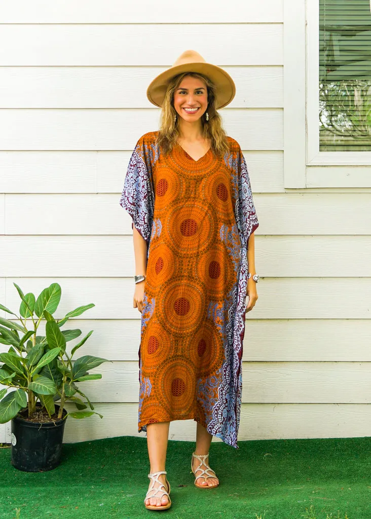 Brown Mandala Kaftan