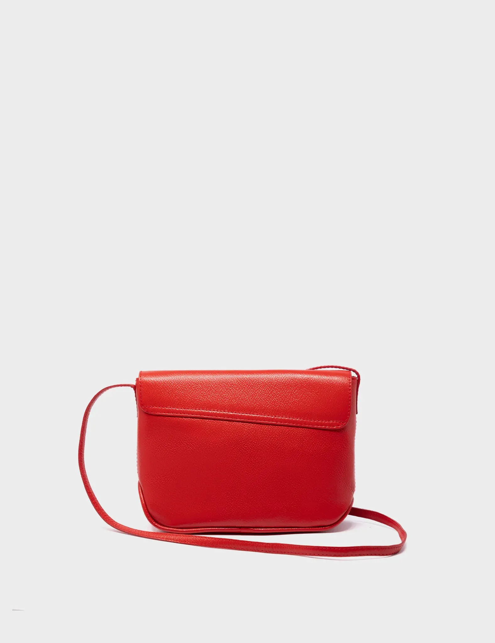 Bruno Mini Crossbody Red Leather Bag - All Over Eyes Embroidery