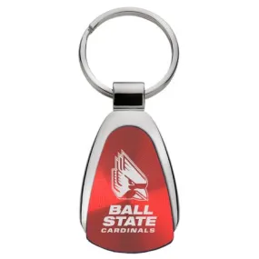 BSU Cardinals Red Teardrop Keychain