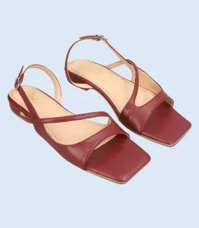 BW6304-MAROON-Women Casual Sandal