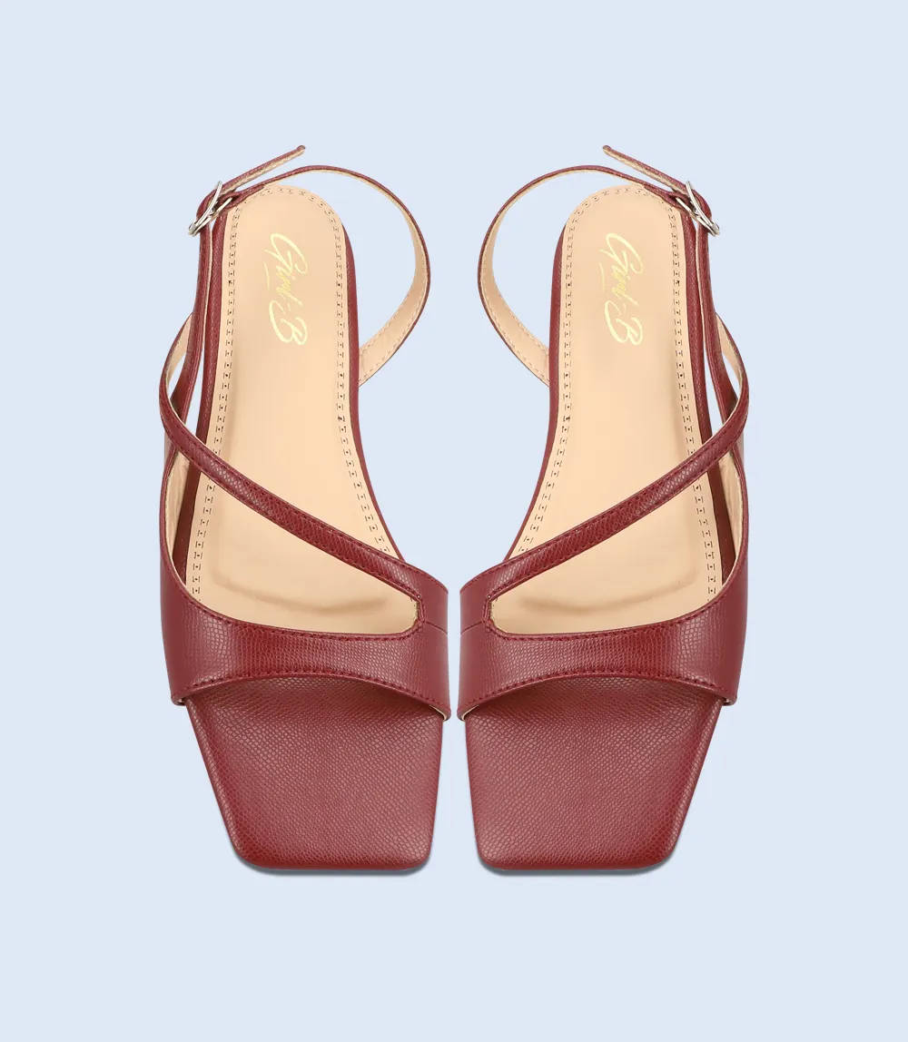 BW6304-MAROON-Women Casual Sandal