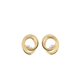 Cammilli Firenze Icon Earrings 18ct Yellow Sunrise Gold with Diamonds