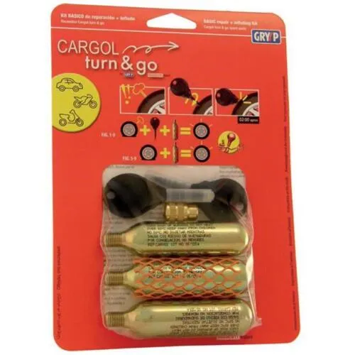 Cargol Turn & Go Motorcycle Tyre Puncture RepaIr Kit 3 - K007