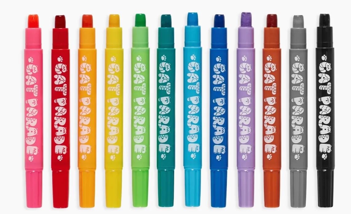 Cat Parade Gel Crayons - Set of 12