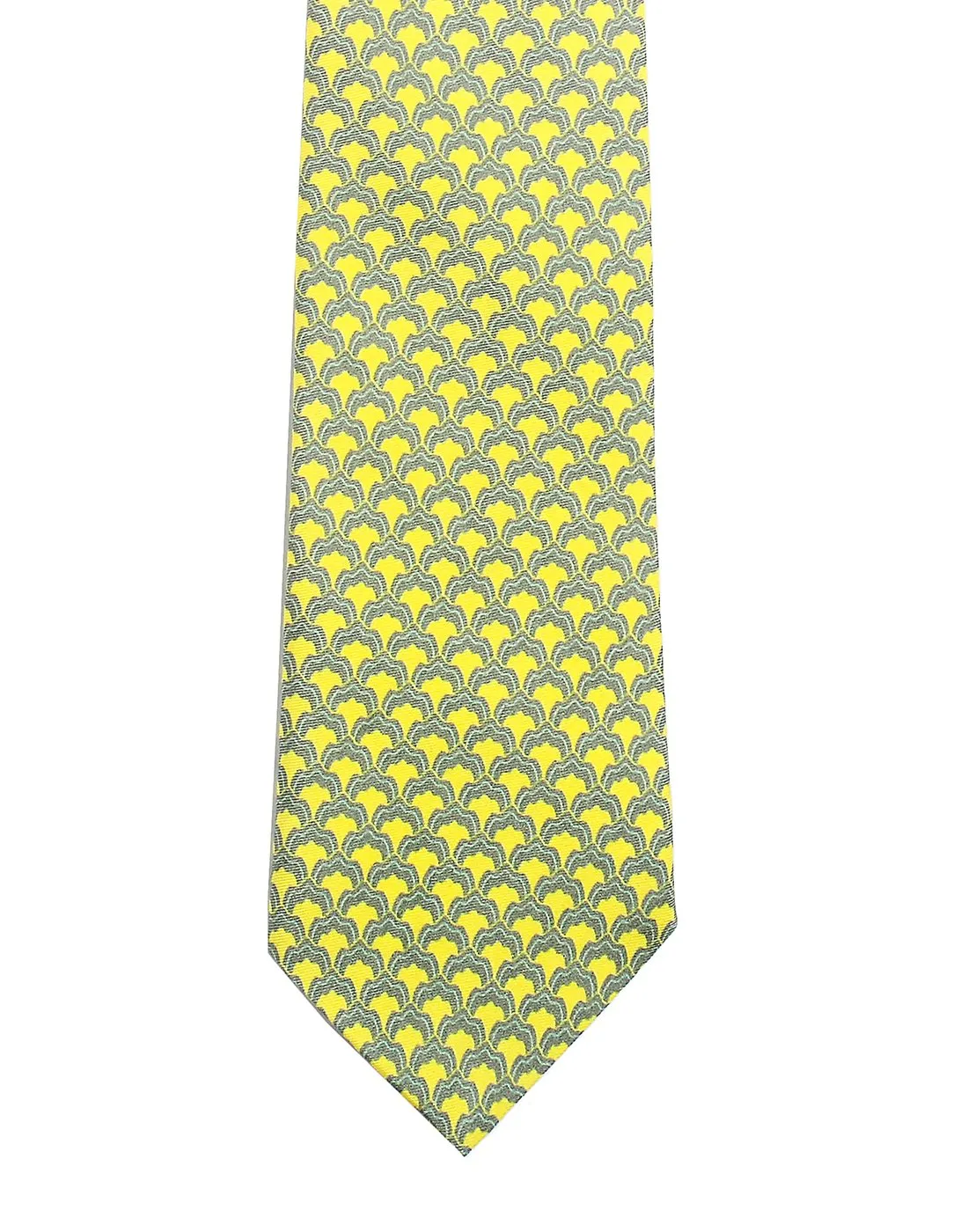 Chokore Grey & Lemon Green Silk Tie - Indian at Heart line