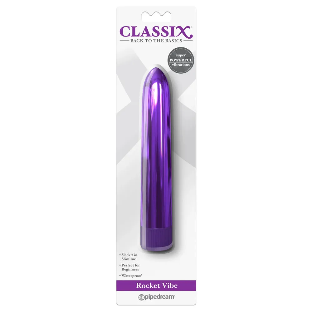 Classix 7" Rocket Vibe Waterproof Multispeed Vibrator