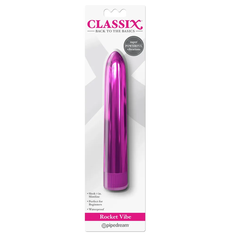 Classix 7" Rocket Vibe Waterproof Multispeed Vibrator