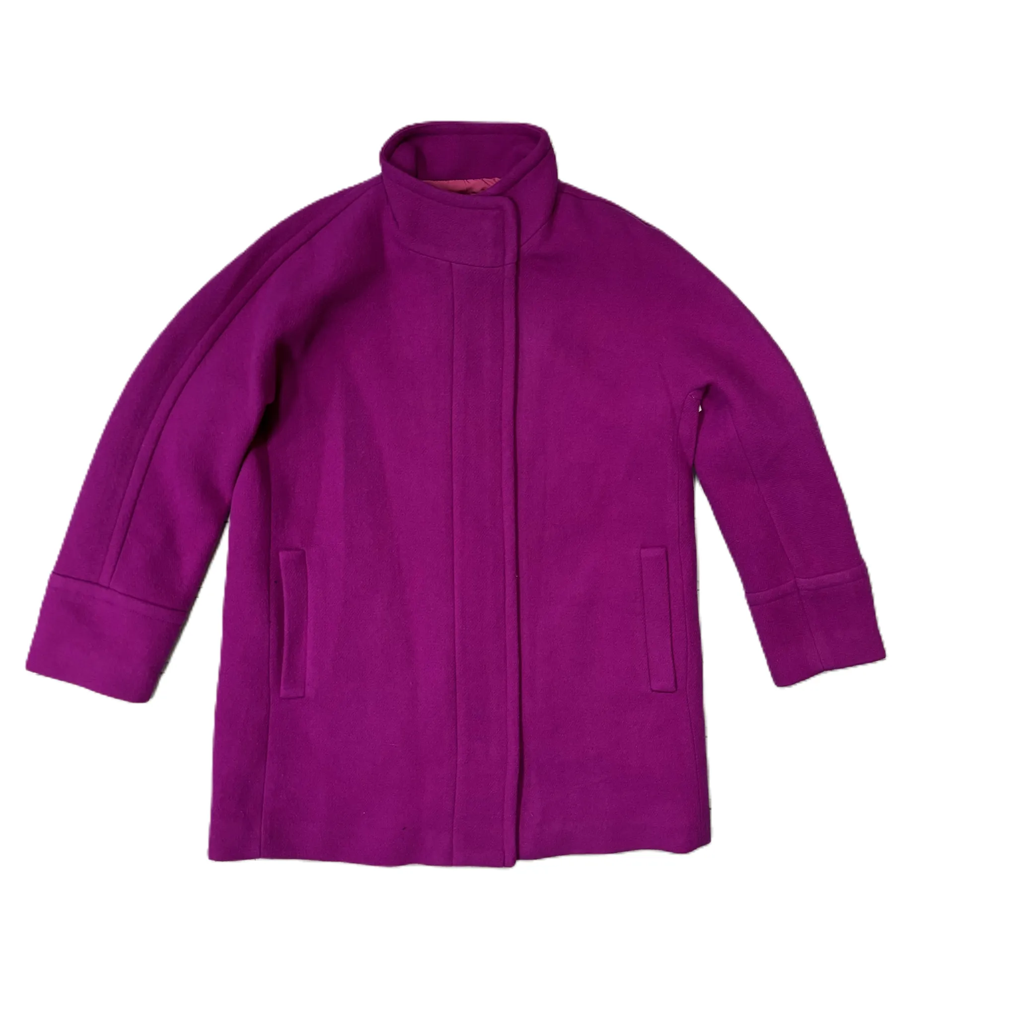 Coat Wool By J. Crew In Purple, Size: Xl