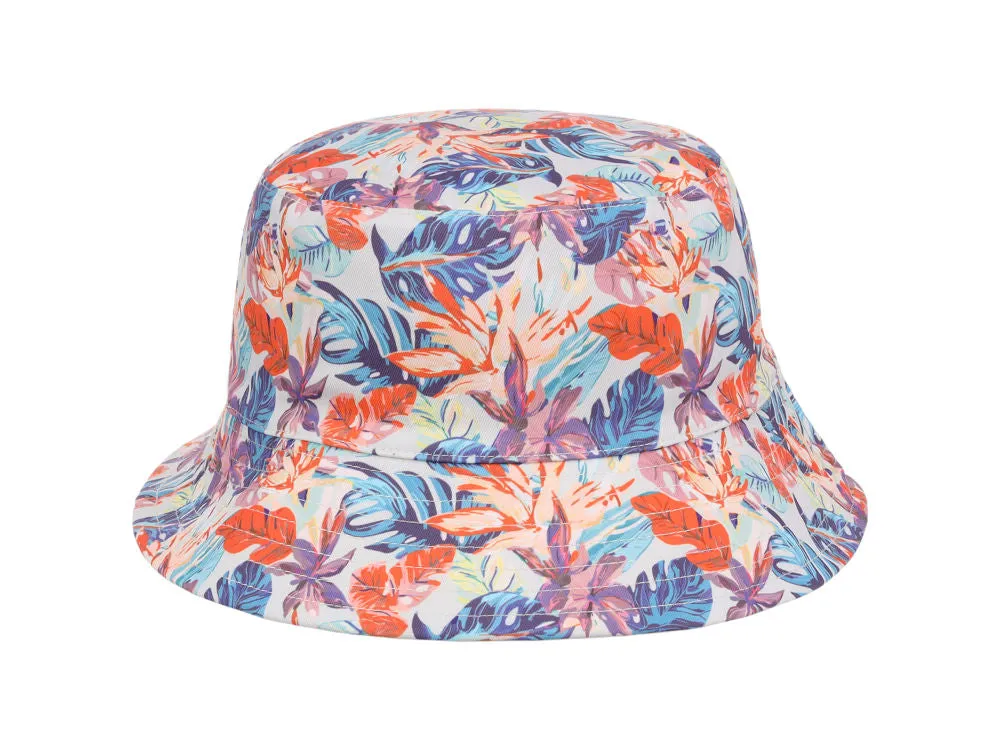 Crowns By Lids Tropical Bucket Hat - Ivory/Blue/Orange