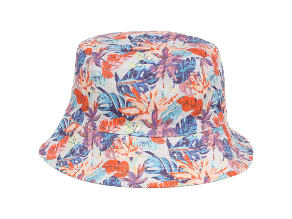 Crowns By Lids Tropical Bucket Hat - Ivory/Blue/Orange