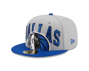 DALLAS MAVERICKS NEW ERA GREY FLATBRIM DALLAS HORSEHEAD FITTED CAP