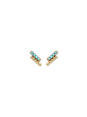 Dew Drop Pavé Bar Studs