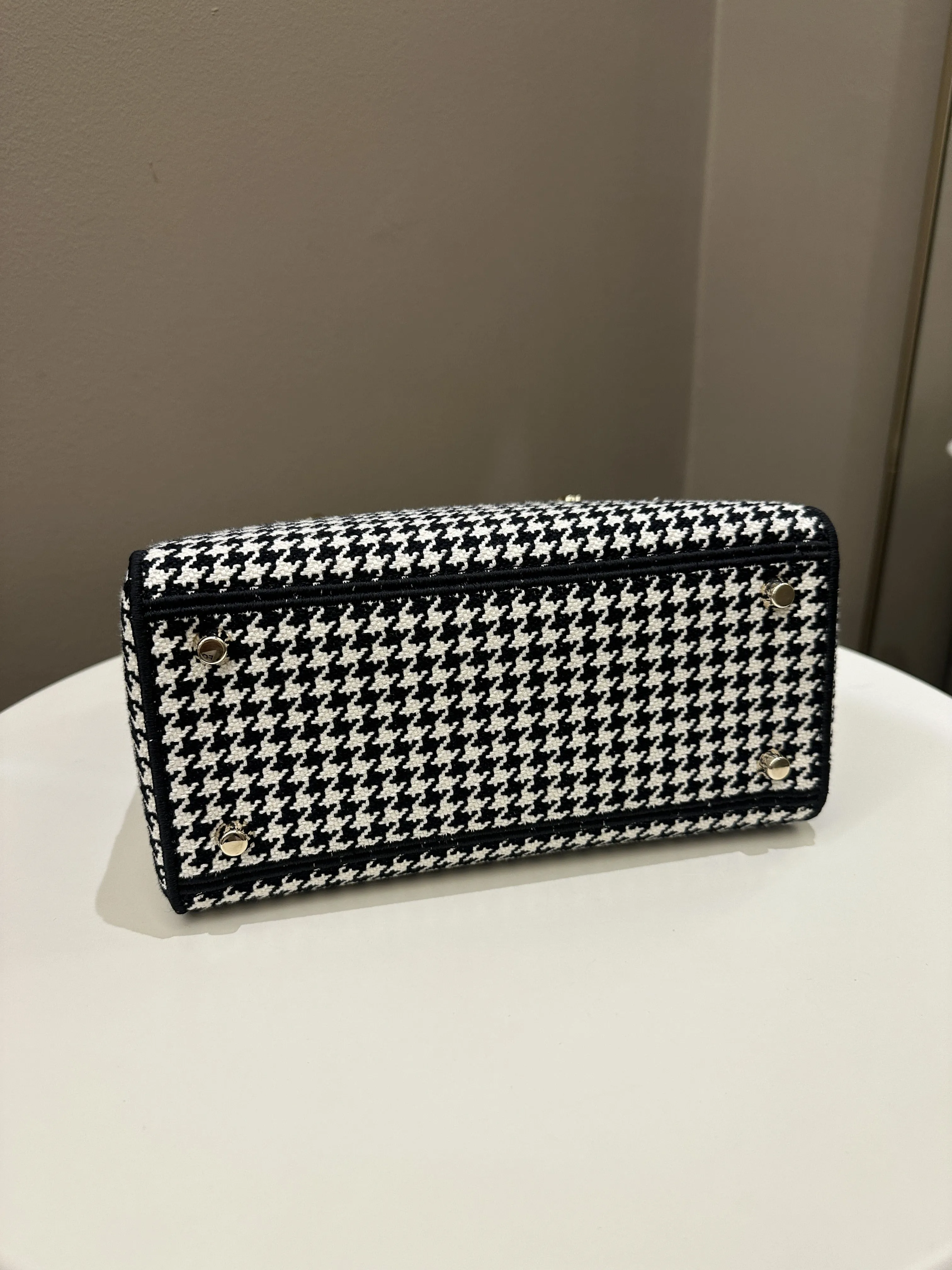 Dior Lady Dior Lite Houndstooth Embroidery