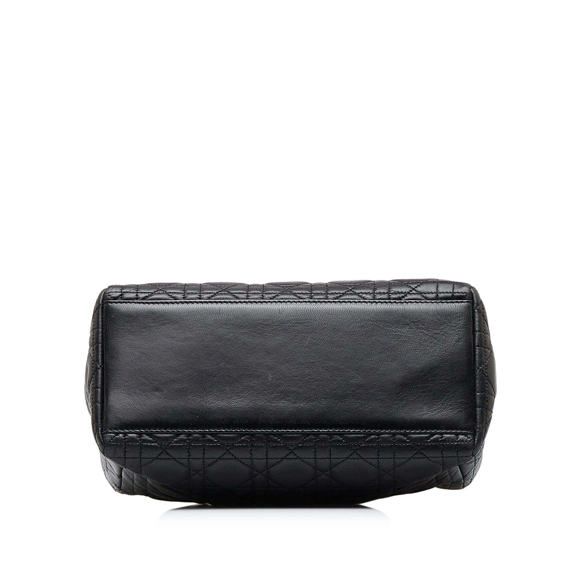 Dior Lady Dior Medium Black Cannage Quilted Leather