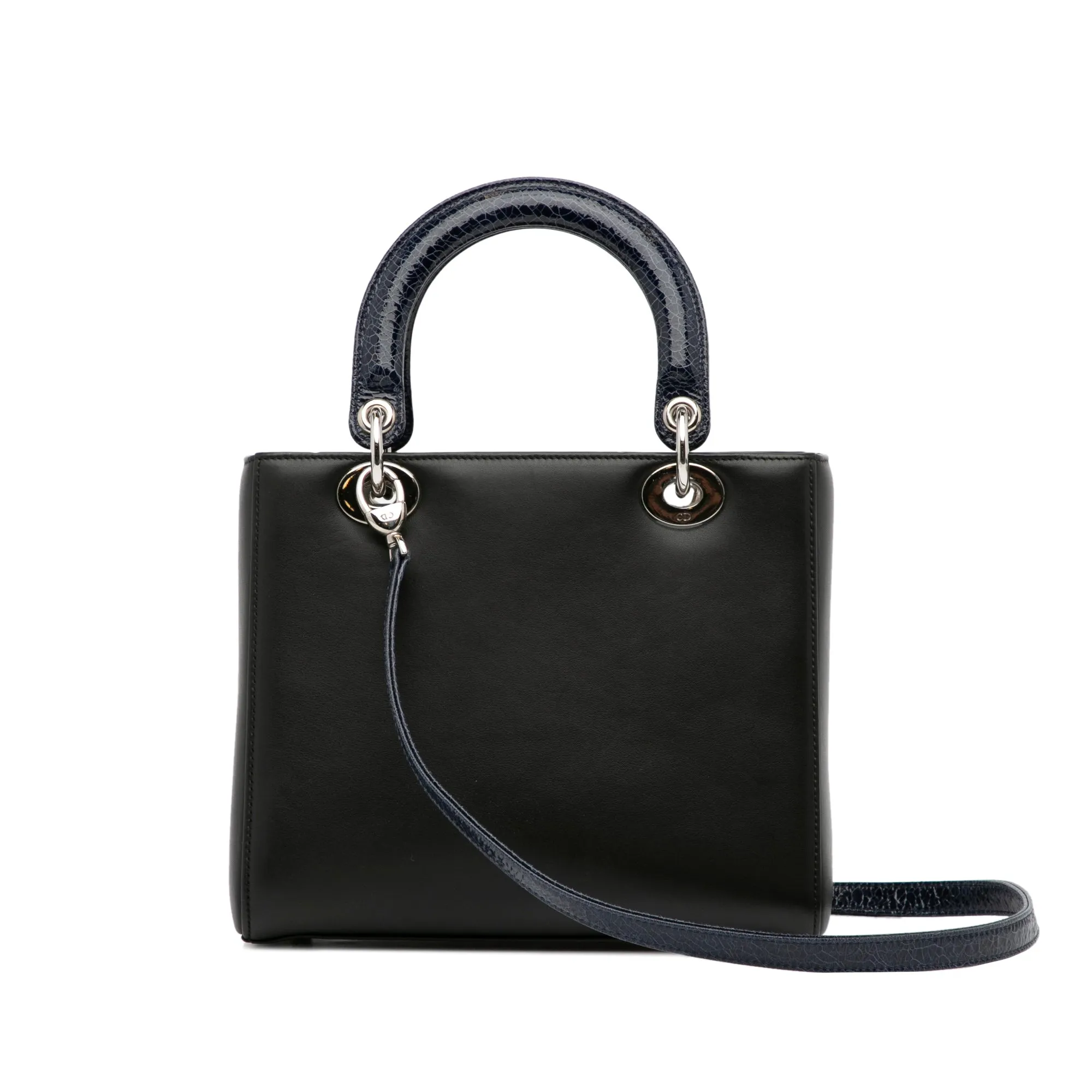 Dior Lady Dior Patchwork Medium Black Leather