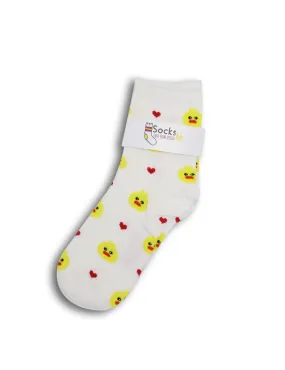 Duck and Hearts Unisex Mid Calf Socks