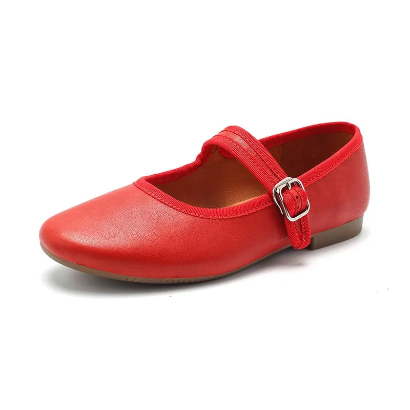 Dwarves Handmade Leather Womens Michaela Mary Jane Flats in 9 Colors