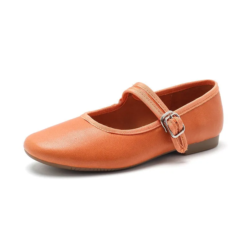 Dwarves Handmade Leather Womens Michaela Mary Jane Flats in 9 Colors