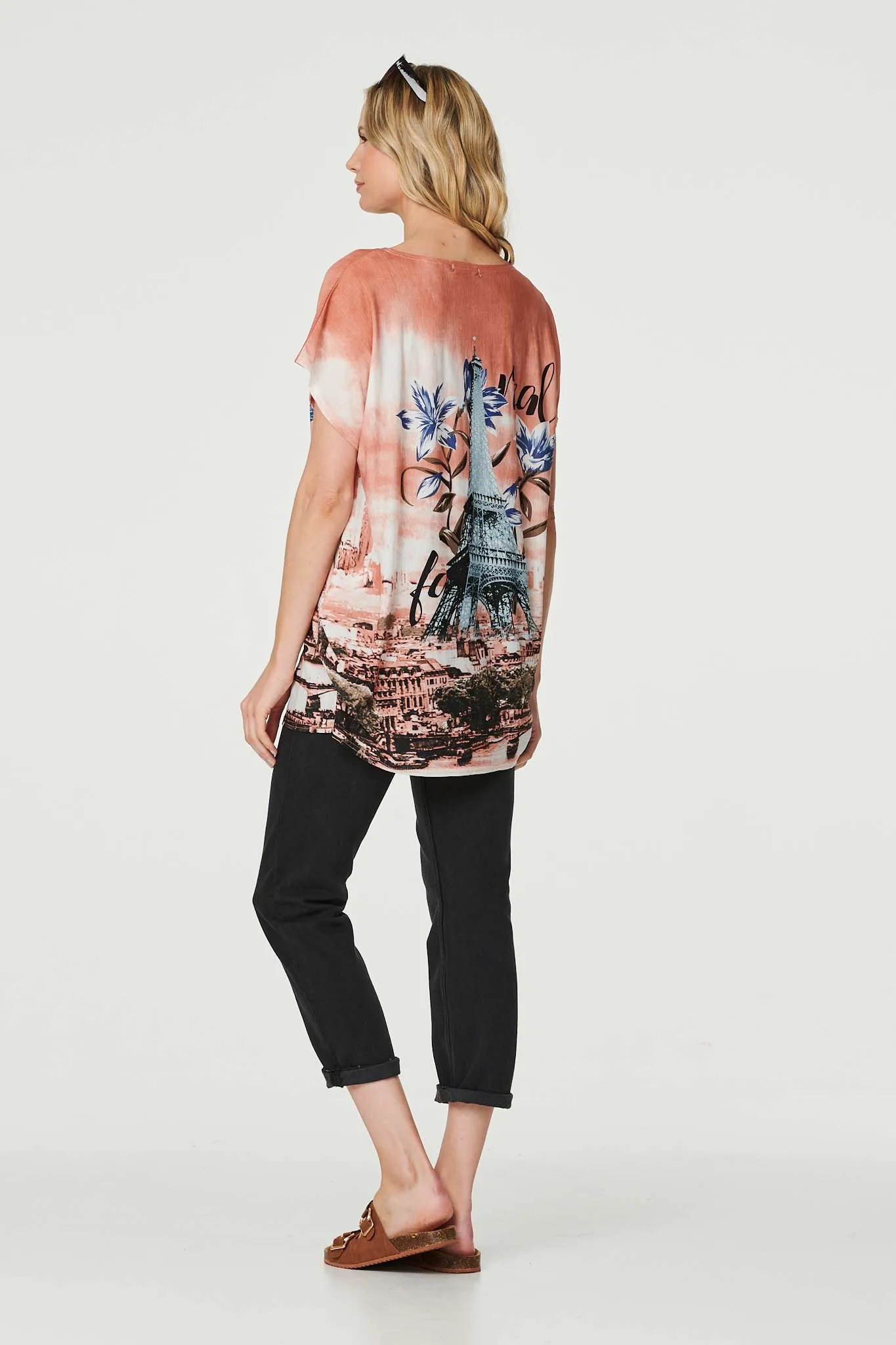 Eiffel Tower Graphic Relaxed Top